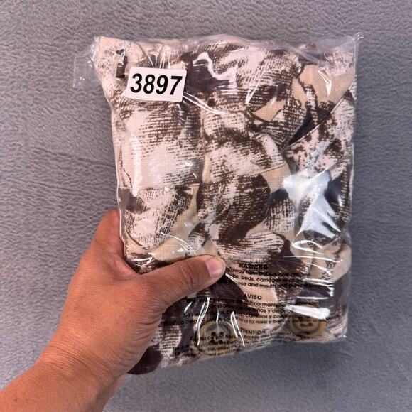 Coldwater Creek Jacket Womens Brown Tan Floral Linen Cotton Blend Buttons‎ sz 10 - Picture 8 of 8